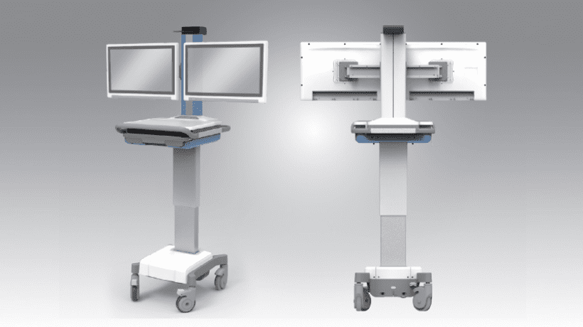 AMiS-50ETB  Dual Display Telehealth Cart